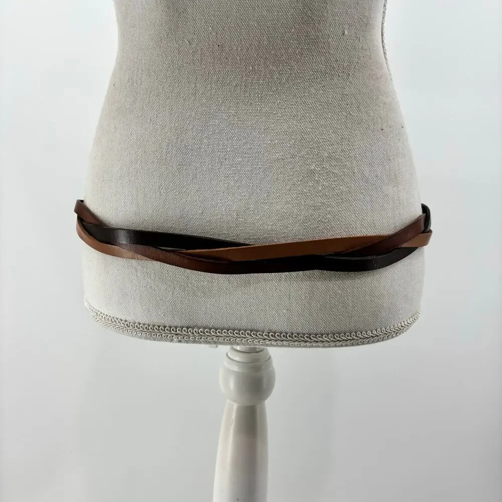 Women's Belt Size M/L Multi Shades Brawn Fashion Braided Boho
